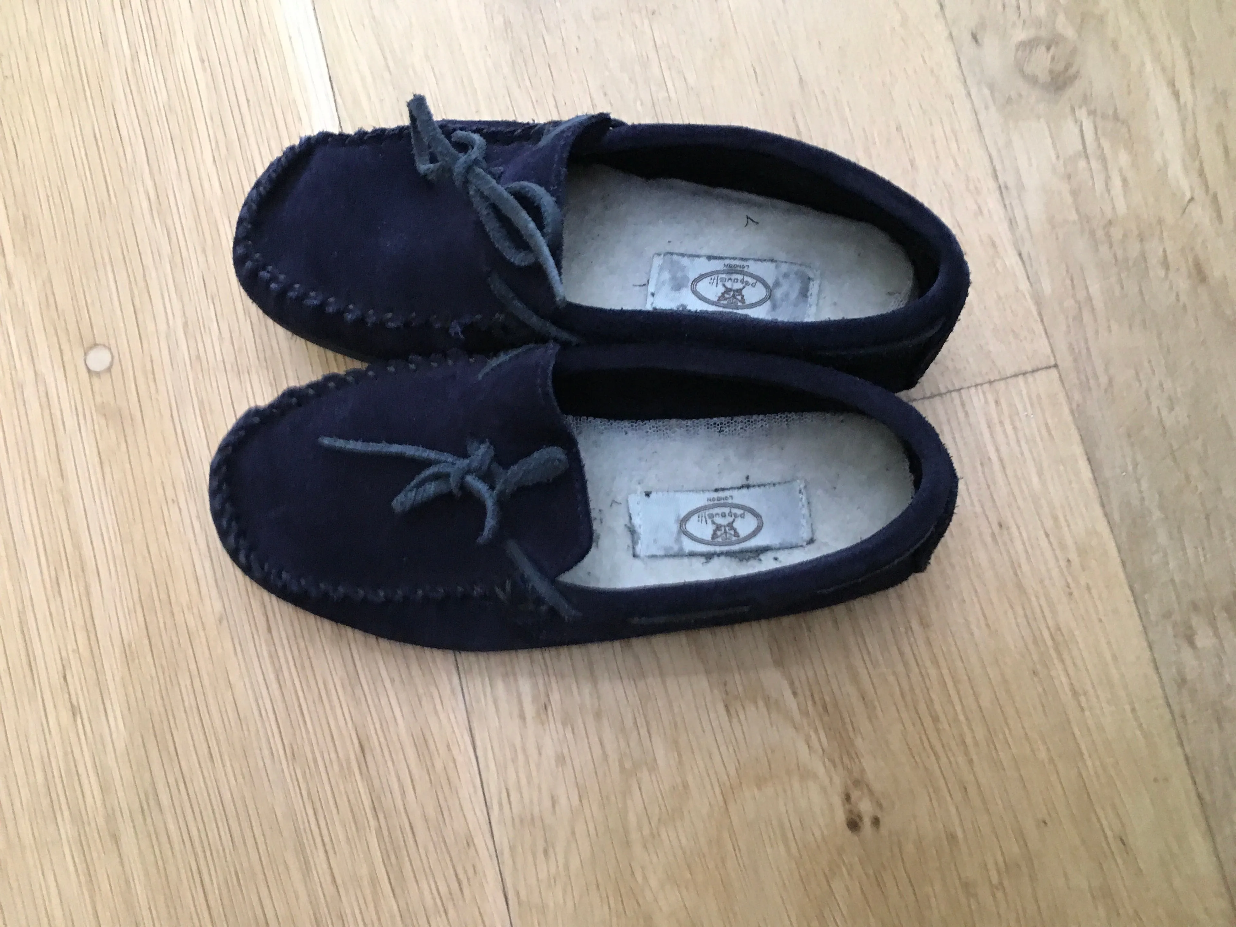 Papouelli London ELLERY Suede Shoes Loafers Moccasins Size 23 Boys Children